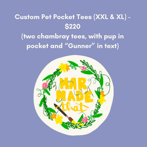 Custom Pet Pocket Tees for Elizabeth