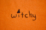 "Witchy" Embroidered Upcycled Crewneck Sweater