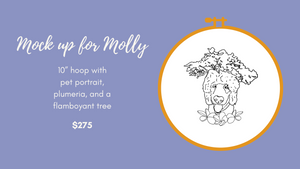 Pet Portrait Hoop for Molly