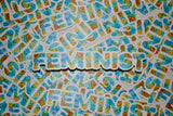 Feminist floral block letter sticker